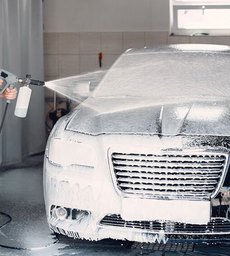 Car wash service provided at Safalux Auto Care for a clean and fresh vehicle